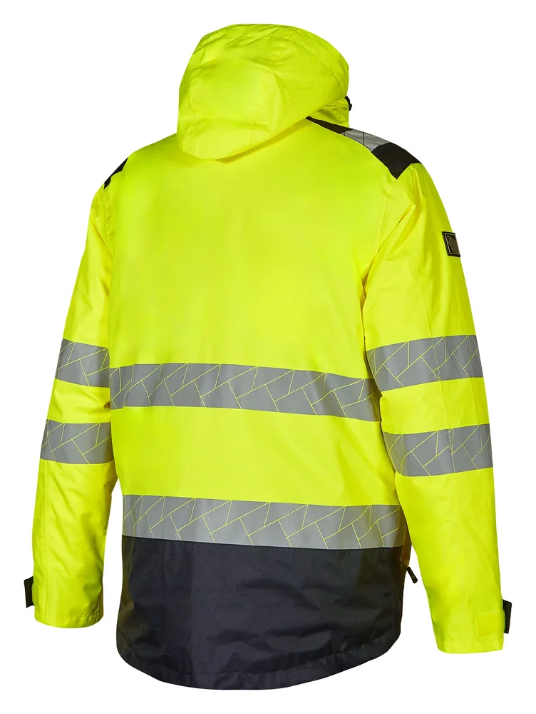 5-in-1-Parka FREEWAY in Yellow Fluo, Rückansicht