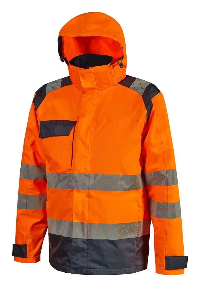 5-in-1-Parka FREEWAY in Orange Fluo, Vorderansicht