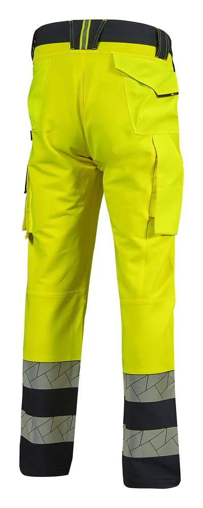 Warnschutzhose NOVA in Yellow Fluo, Rückansicht
