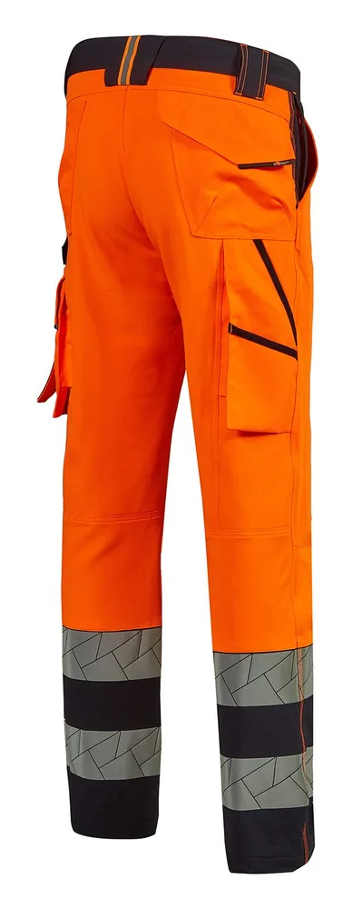 Warnschutzhose NOVA in Orange Fluo, Rückansicht