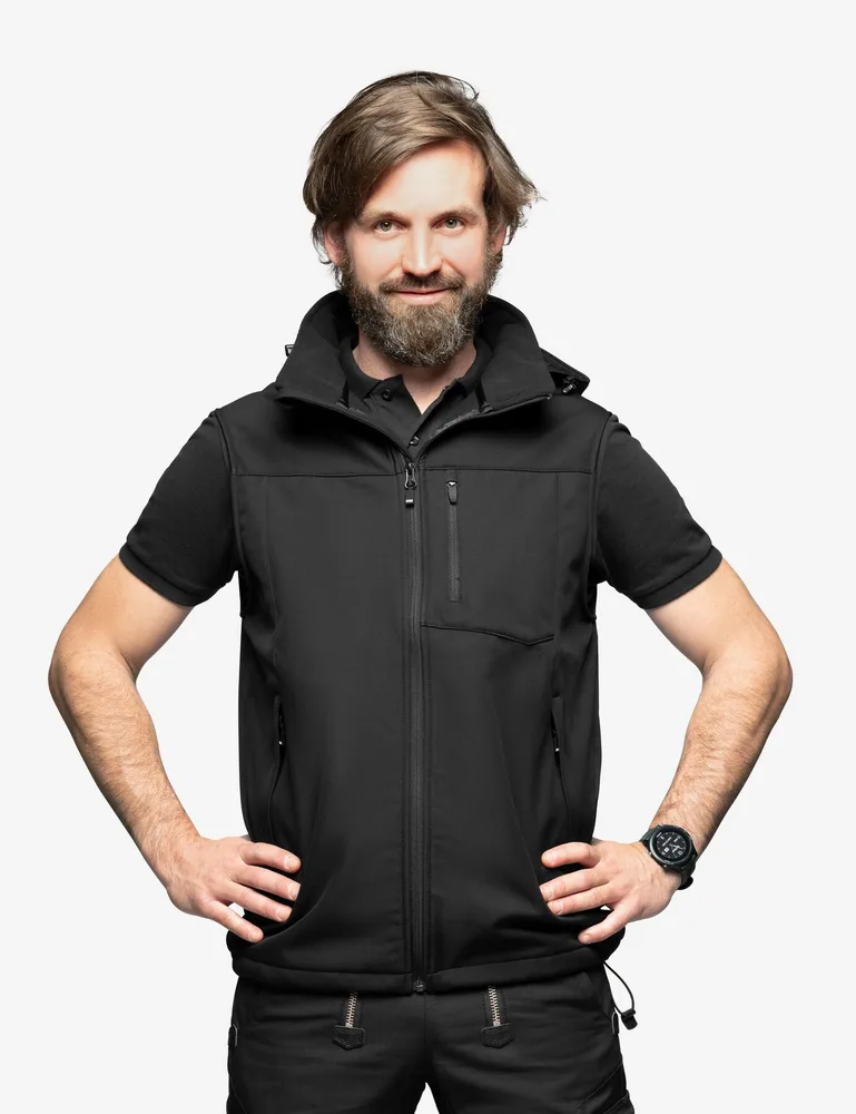 FHB Softshell-Weste JUSTUS, am Modell