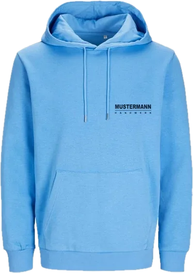 Jack & Jones Kapuzen-Sweater schwer, Vorderansicht, mit Beispiellogo Mustermann