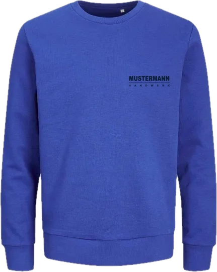 Jack & Jones Sweater Rundhals schwer, Vorderansicht, mit Beispiellogo Mustermann