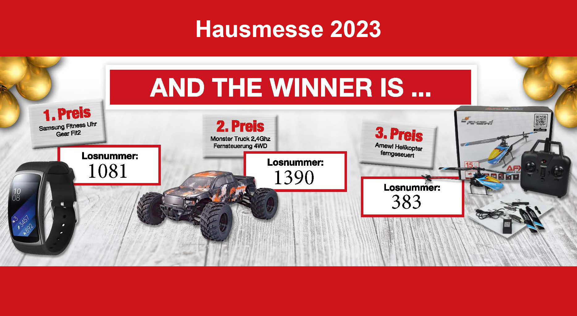 Tombola-Gewinner Memminger Industrie- und Handwerkernacht 2023