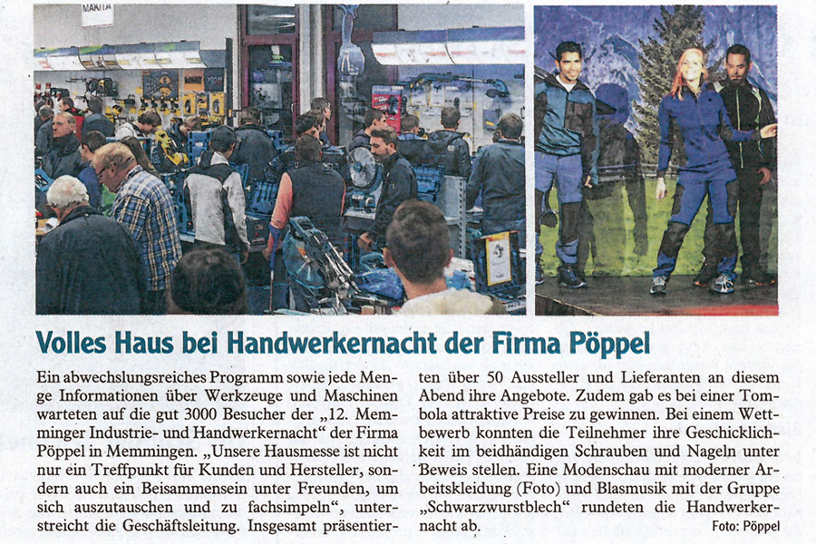 12. Memminger Industrie- und Handwerkernacht 2017