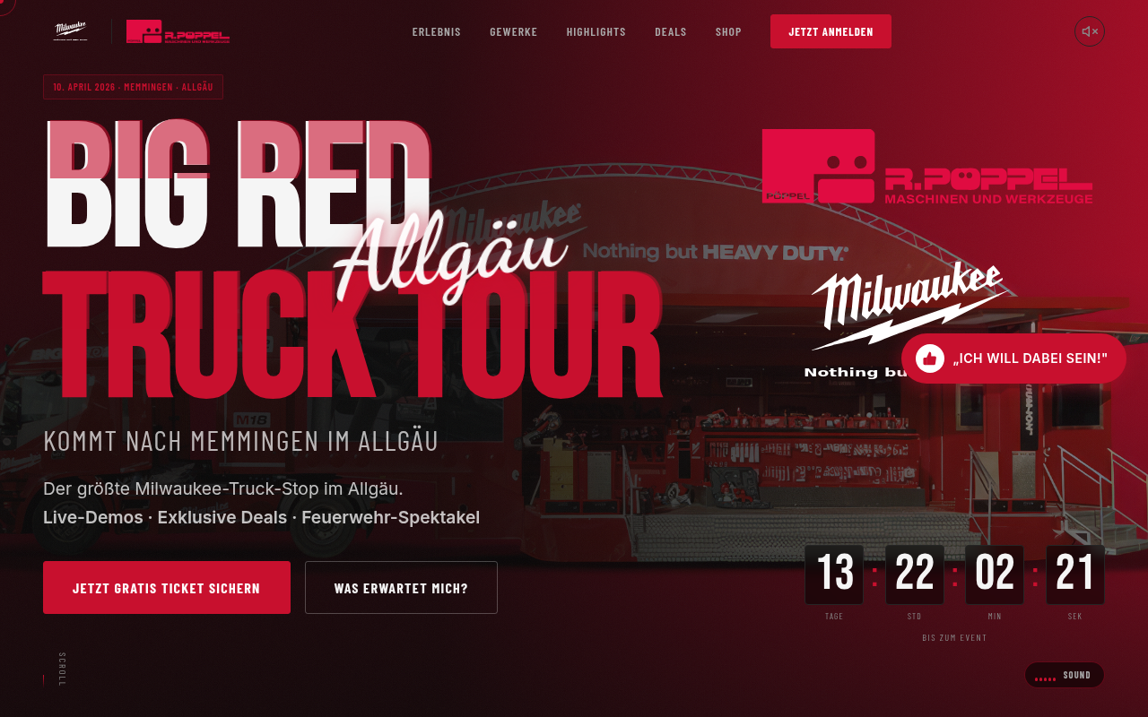 Milwaukee Big Red Tour 2026