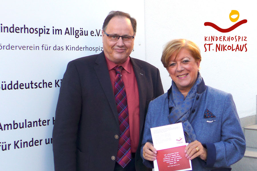 Spendenübergabe an das Kinderhospiz St. Nikolaus